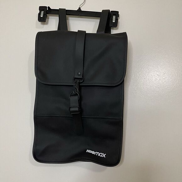 RAINS Waterproof Backpack Black Laptop bag sleek design HBO MAX branded NWT $110 - Picture 1 of 8